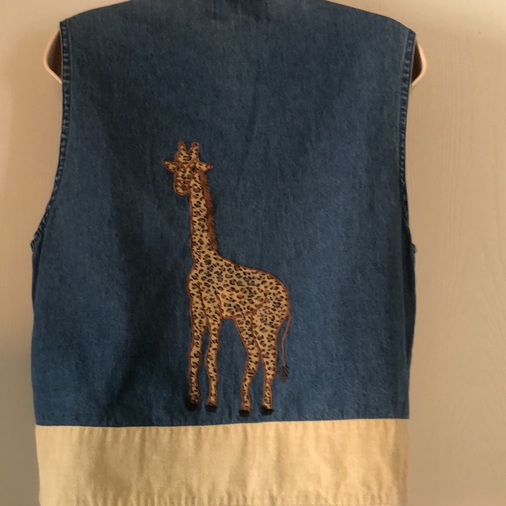 Women’s rare fall Safari TanTrums chambray VTG Y2k jungle Sleeveless vest top - Picture 3 of 14
